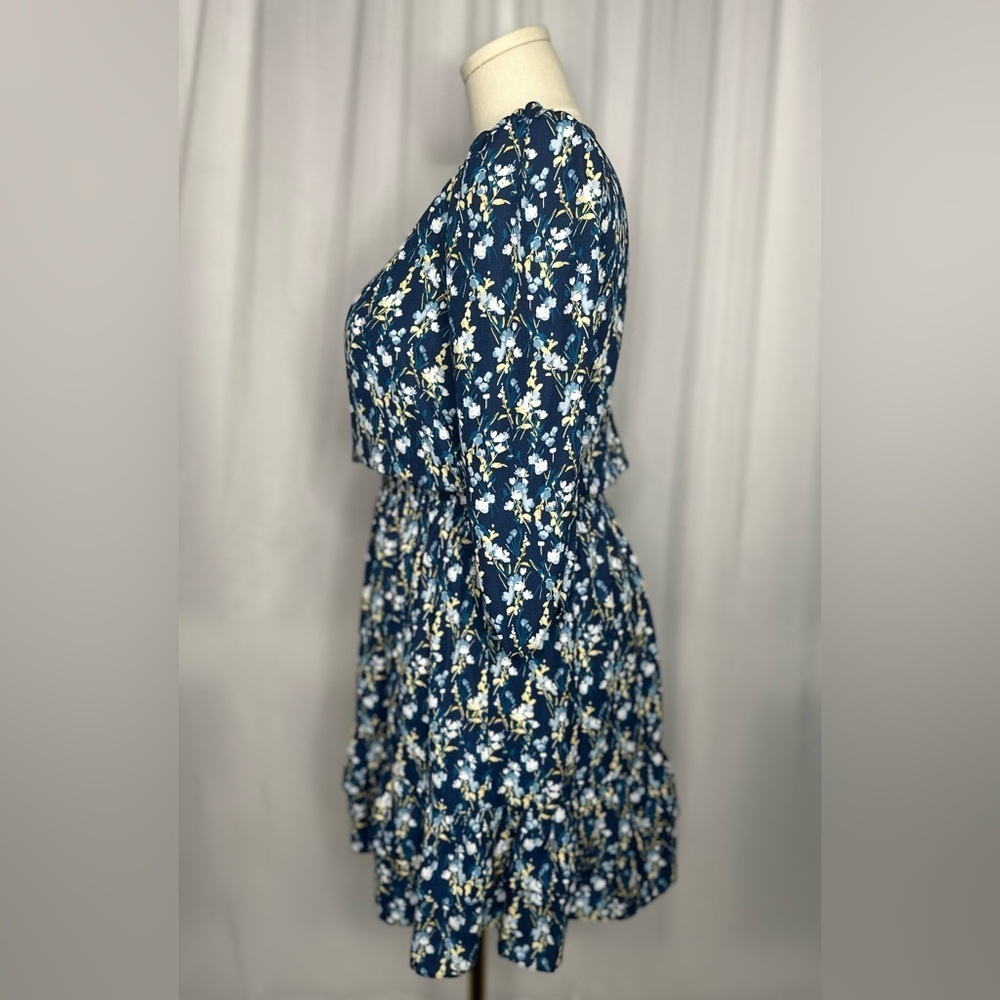 Maison Tara Floral Round Neck Women's Dress (718) - Picture 5 of 17